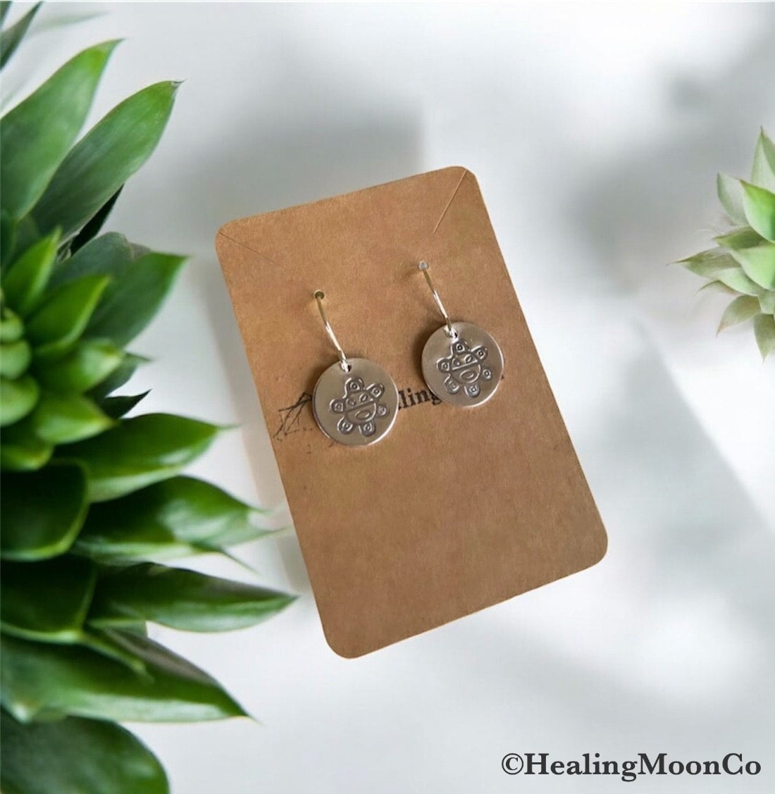 068E Taino Sun Taino Coqui Earrings